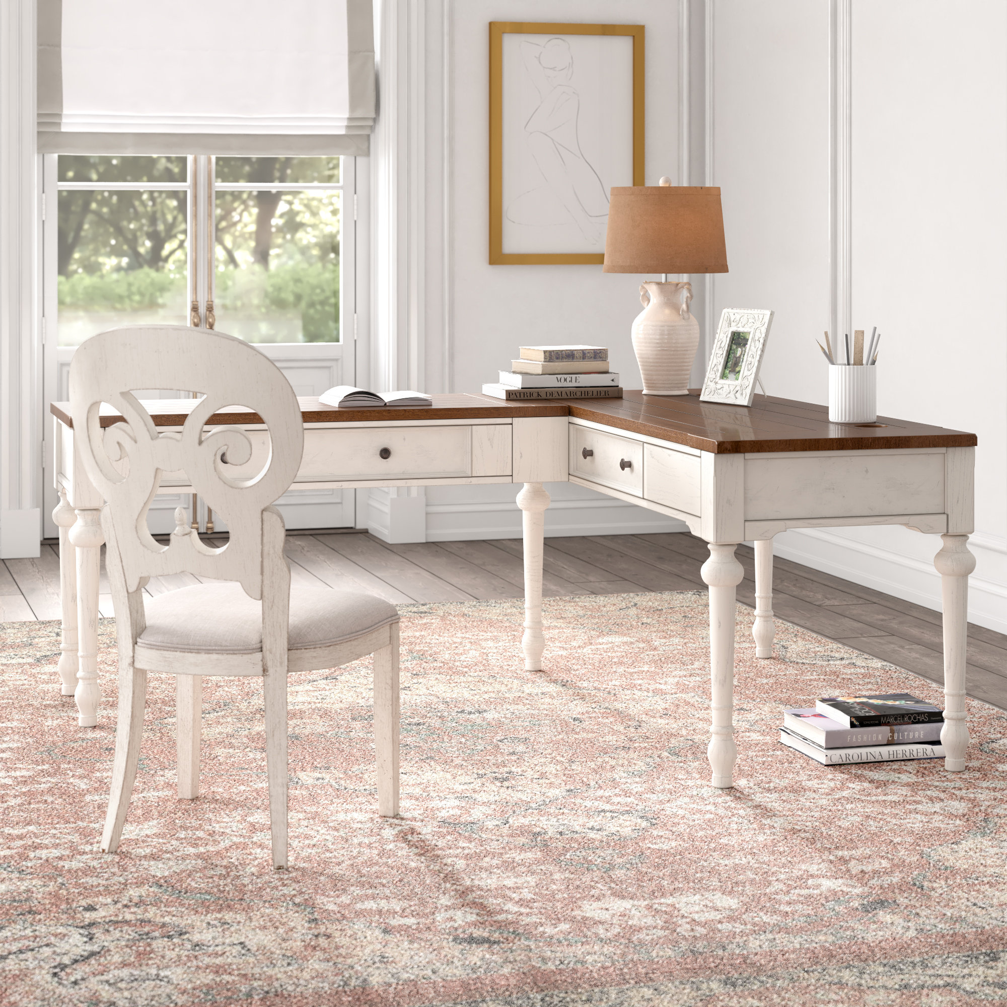 Kelly Clarkson Home Bransford LShape Executive Desk & Reviews Wayfair