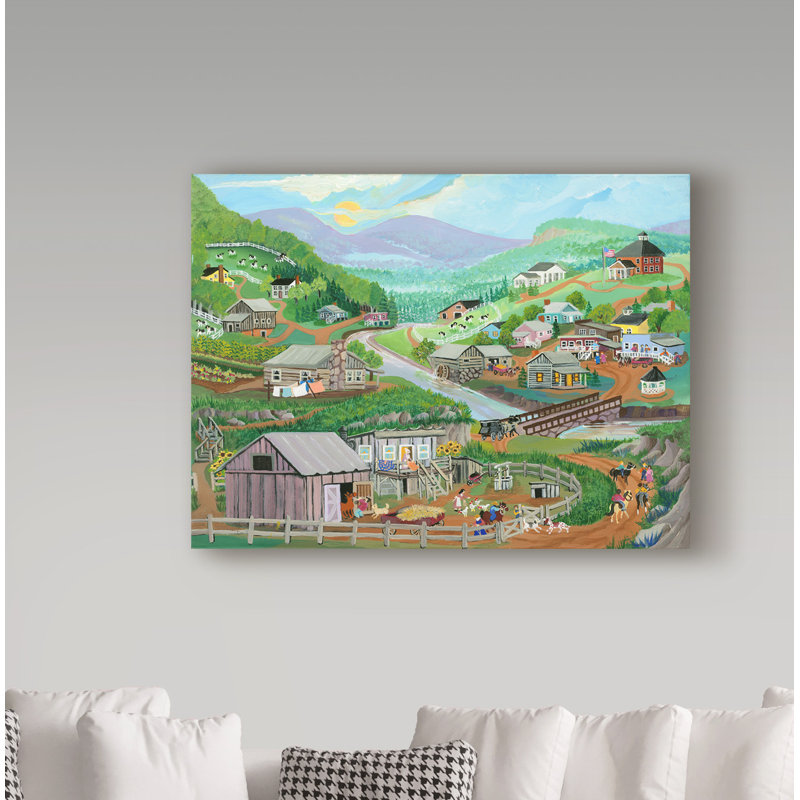 Winston Porter Happy Valley Acrylic Painting Print On Wrapped
