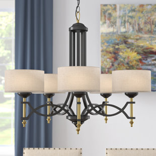 Go to store & view more images Myrtle 5-Light Shaded Chandelier by Darby Home Co