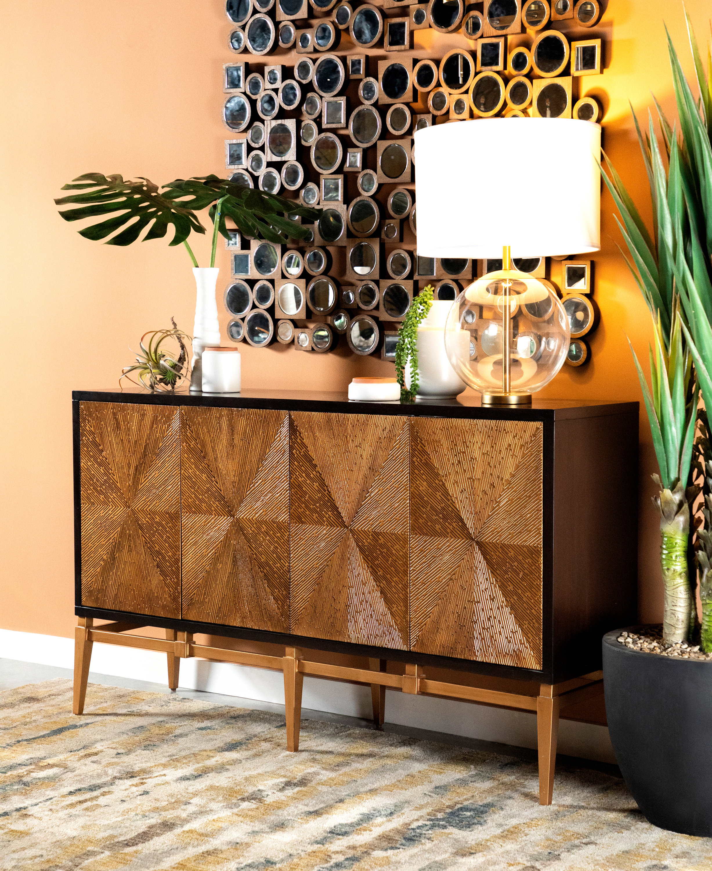 Corrigan Studio® Lowall 4 Door Accent Cabinet | Wayfair