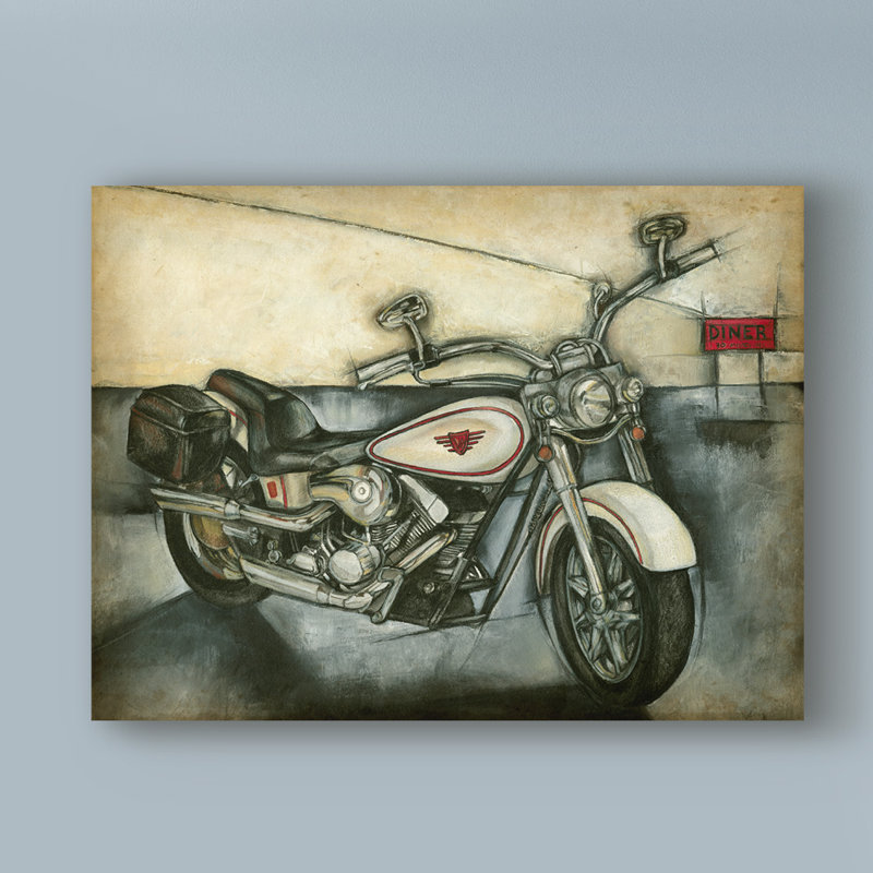 Winston Porter Motorcycle Memories I Acrylic Painting Print On Wrapped Canvas Wayfair