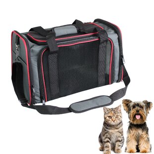 S , Red M-Aimee Pet Dog Sling Carrier Breathable Mesh Travel Safe Sling Bag Carrier for Dogs Cats up to 5 lbs