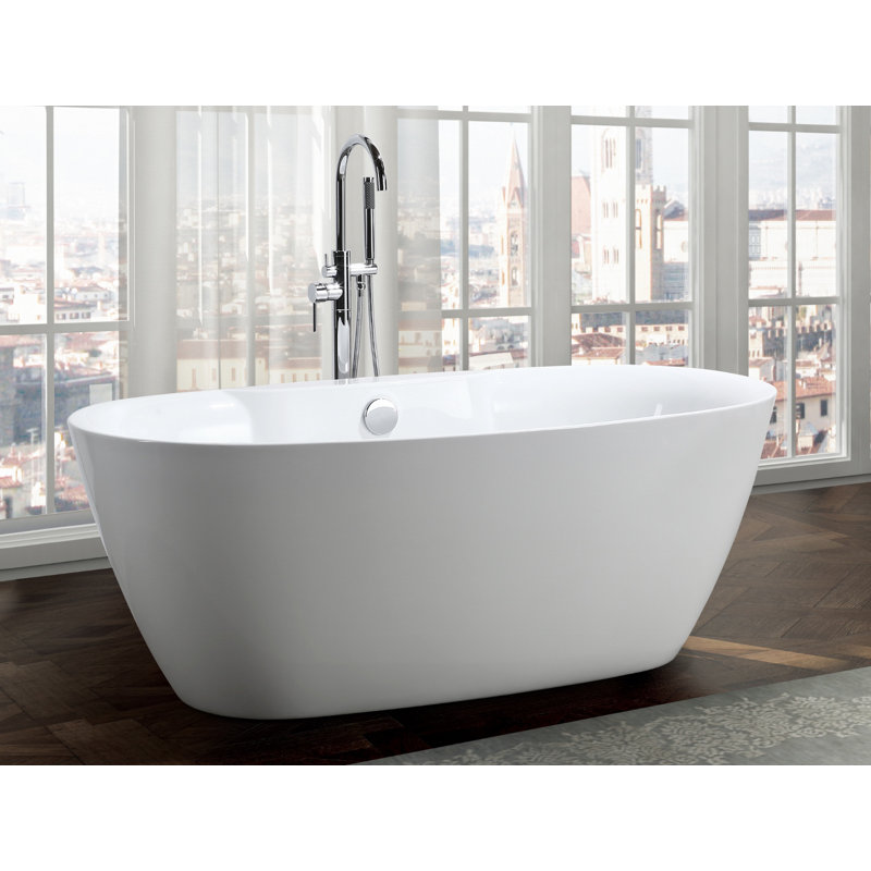 Bellaterra Home Pisa 63" x 31" Freestanding Soaking ...