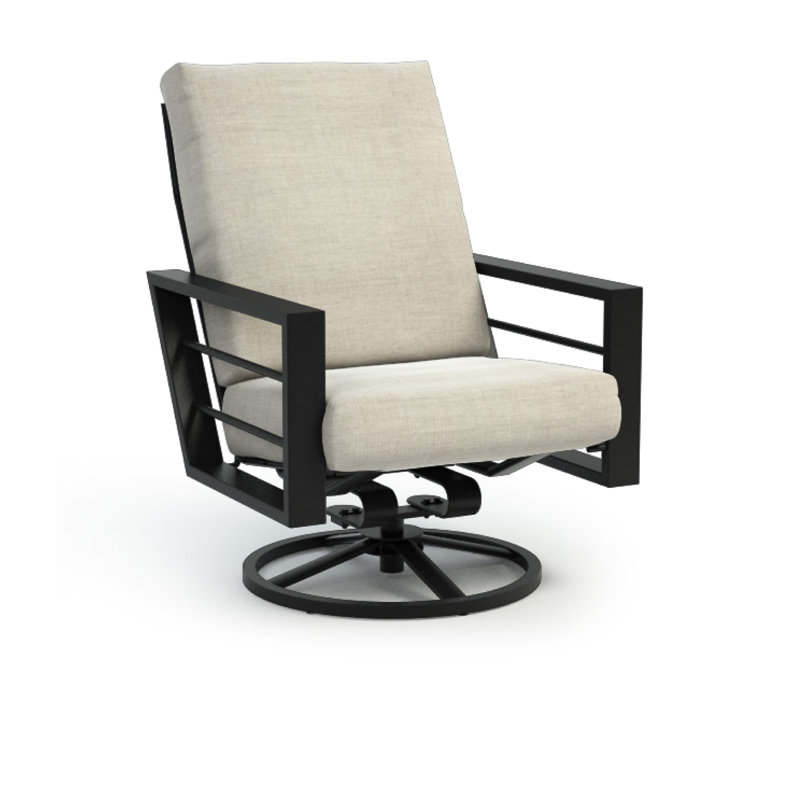 Brayden Studio Niles High Back Rocker Chat Swivel Patio Chair With Sunbrella Cushions Reviews Wayfair