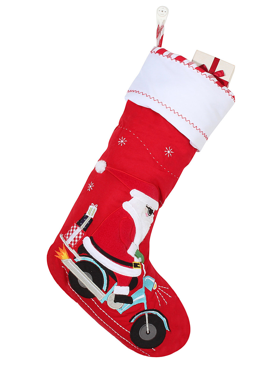 The Holiday Aisle® Holiday Santa Rides Motorcycle Stocking Wayfair