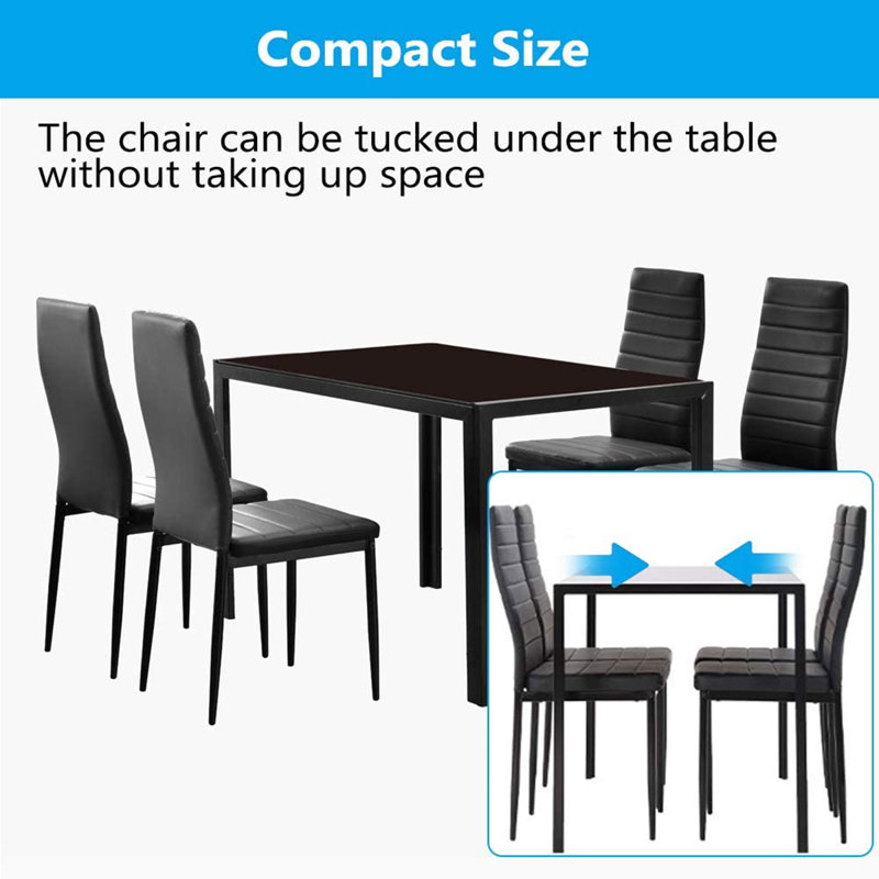 Ebern Designs 5 Piece Dining Table Set Kitchen 4 Person Dining Set