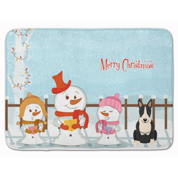 The Holiday Aisle Silloth Christmas Bull Terrier Memory Foam Bath Rug Wayfair