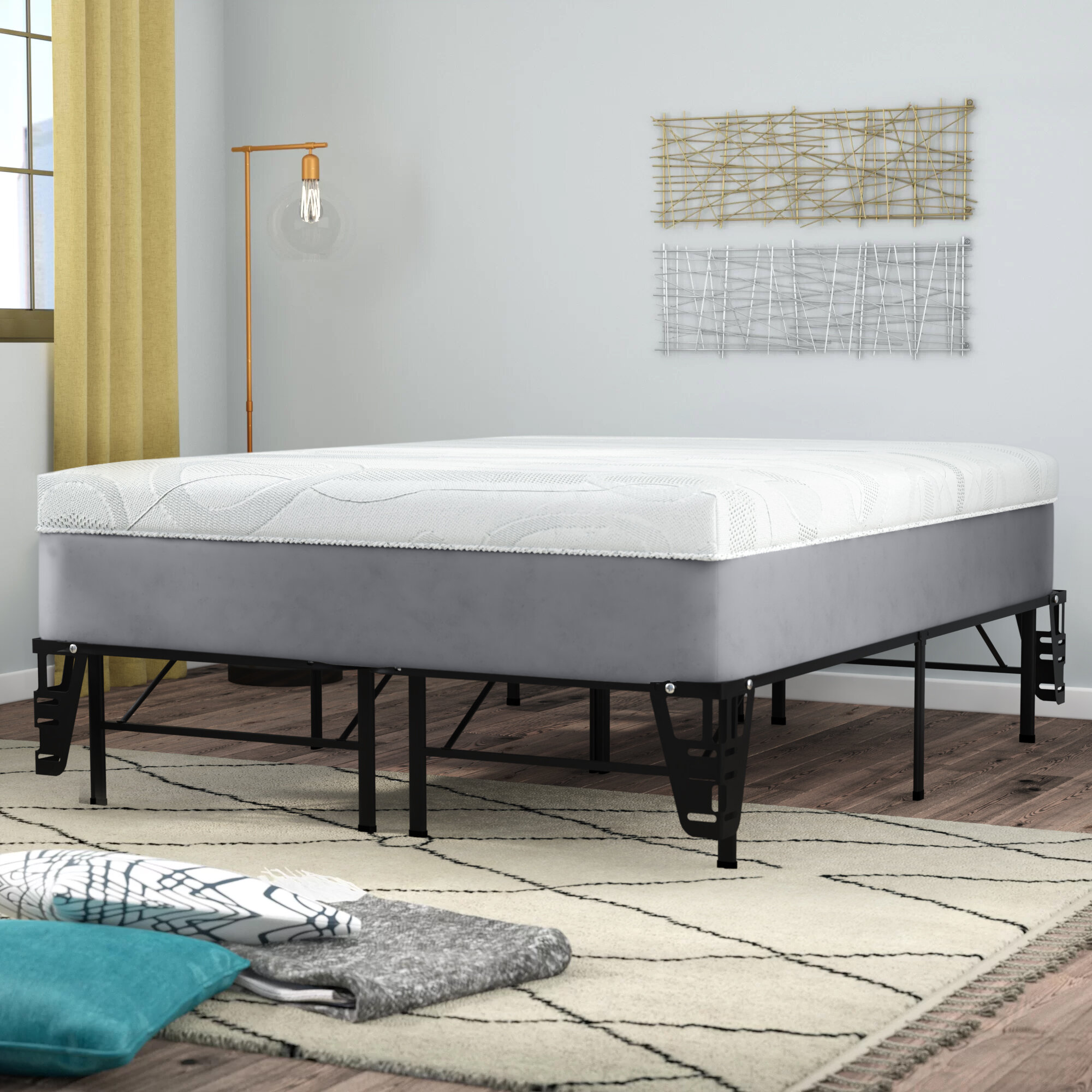 queen memory foam mattress and frame