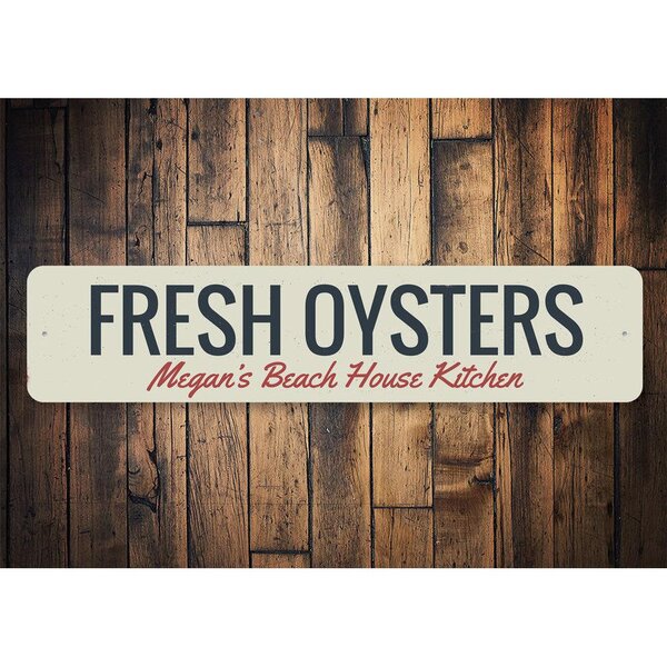 Beware Of Oyster Rustic Sign SignMission Classic Rust Wall Plaque Decoration 