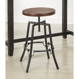 Arlberg Swivel Solid Wood Adjustable Height Barstool by Williston Forge