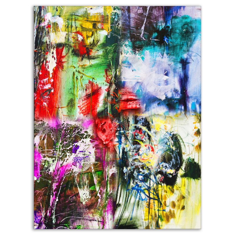 East Urban Home Contemporary Abstract Composition Oil Painting