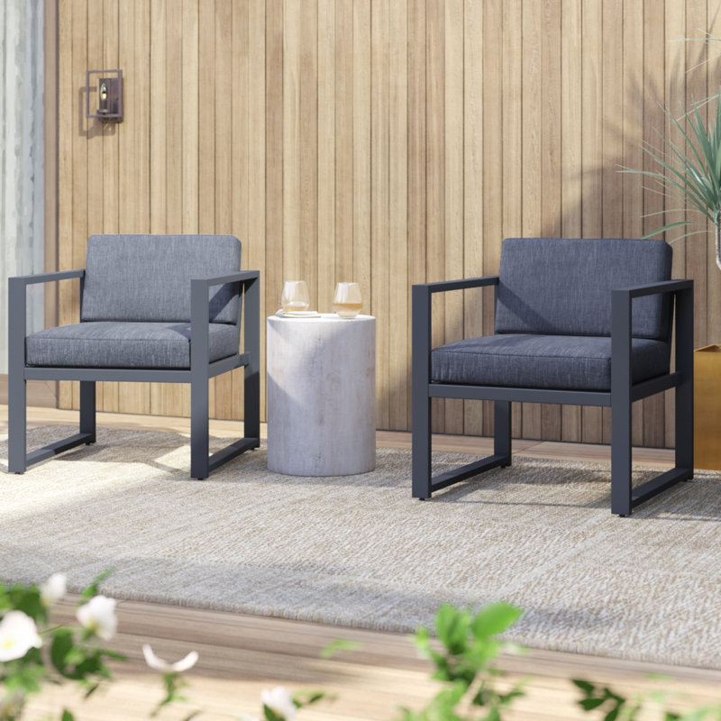 Mercury Row Mirando Patio Chair With Cushions Reviews Wayfair