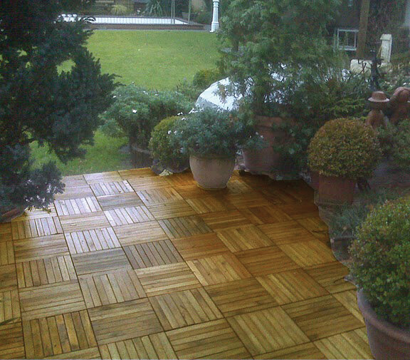 Vifah Plantation Acacia 11 X 11 Interlocking Deck Tiles