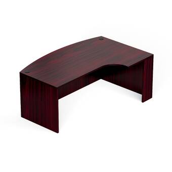 Offices To Go Superior Laminate Bow Front L Shape Desk Shell Wayfair