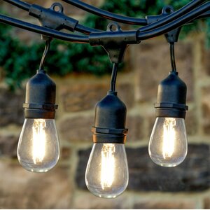 15-Light Commercial Grade Outdoor Weatherproof LED String Lights
