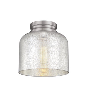 Nolan 1-Light Glass Shade Flush Mount