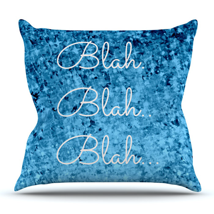 East Urban Home Blah Blah Blah By Ebi Emporium Outdoor Throw
