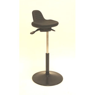 Height Adjustable Sit Stand with Round Metal Base by ShopSol