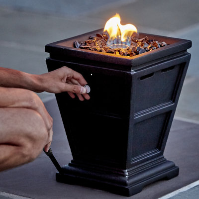 Endless Summer, 15" x 11" Slate Finish Outdoor LP Gas Fire Column