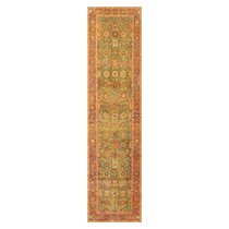 Finest Khal Mohammadi Bordered Red Rug 6'9 x 9'5 Bedroom eCarpet Gallery Large Area Rug for Living Room 357007 Hand-Knotted Wool Rug 