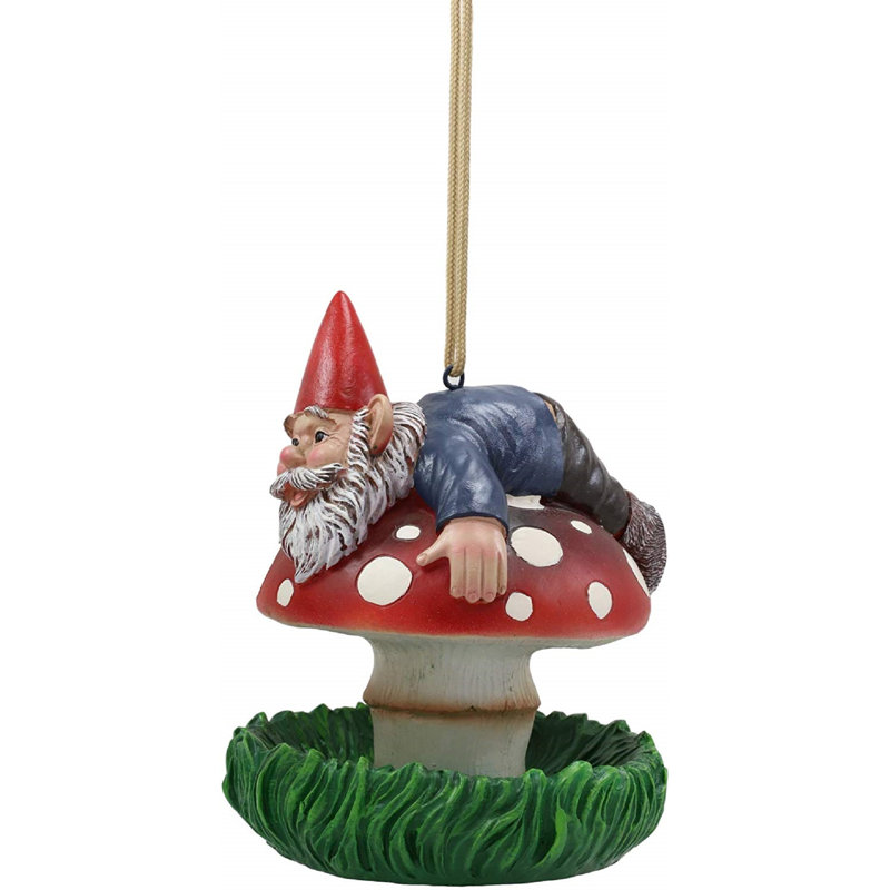 Ebros Gift Whimsical Fairy Garden Naughty Gnome Stuck On Toadstool
