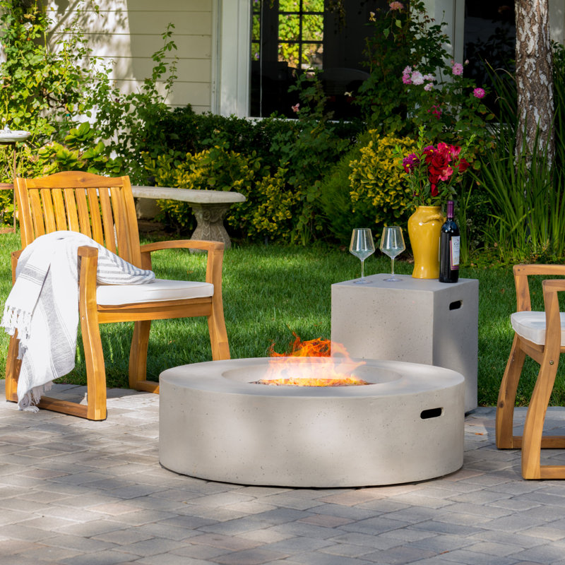 Wade Logan Olivet Propane Gas Fire Pit Table Reviews Wayfair
