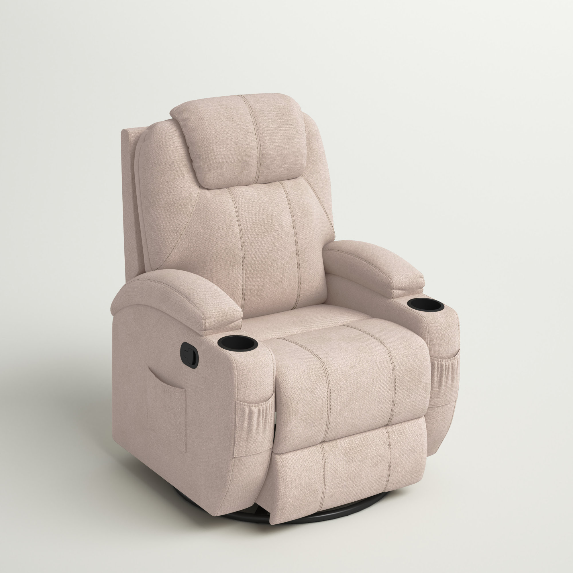 Andover Mills™ Reclining Heated Massage Chair with Swivel and Rocking