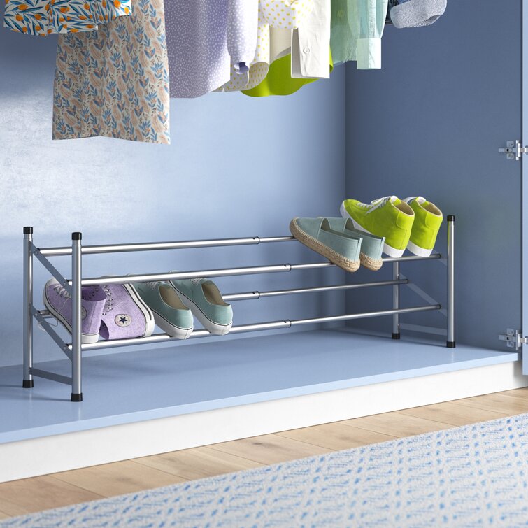 Chrome Frame Stackable Extendable Expandable Shoe Rack Storage Organizer Stands 