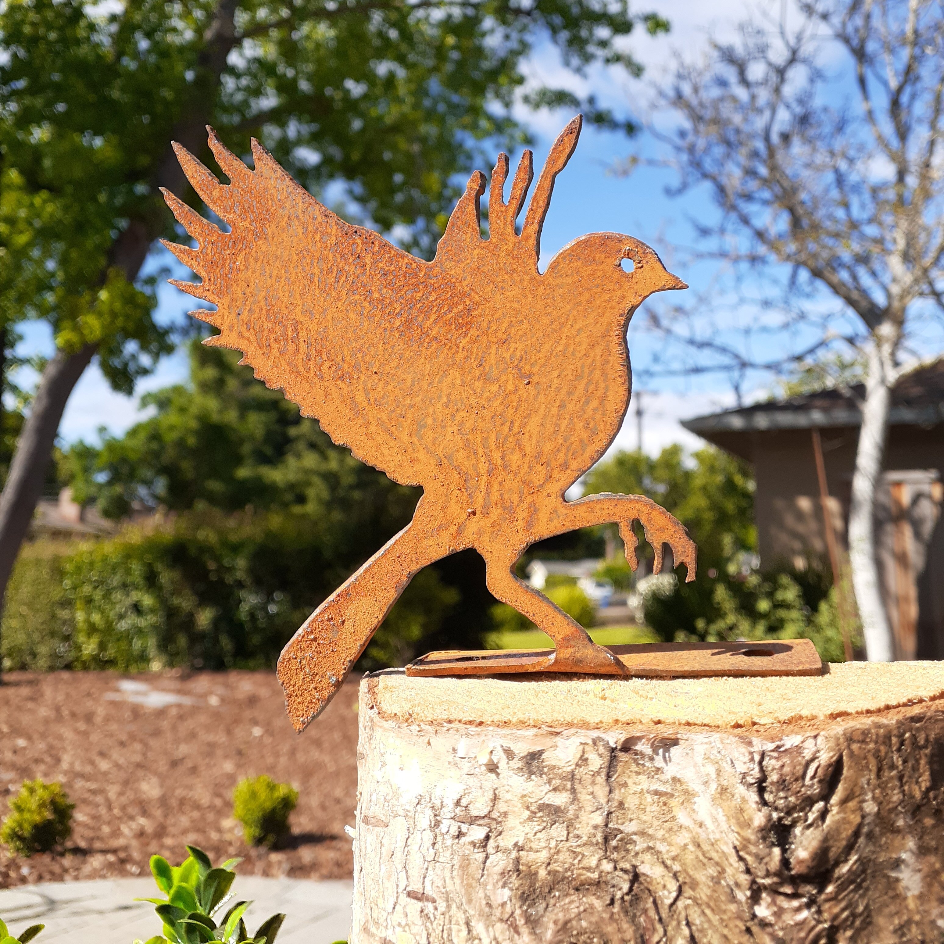 Rosalind Wheeler Mansour Metal Flying Bird Garden Art Wayfair