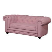 pink dog couch