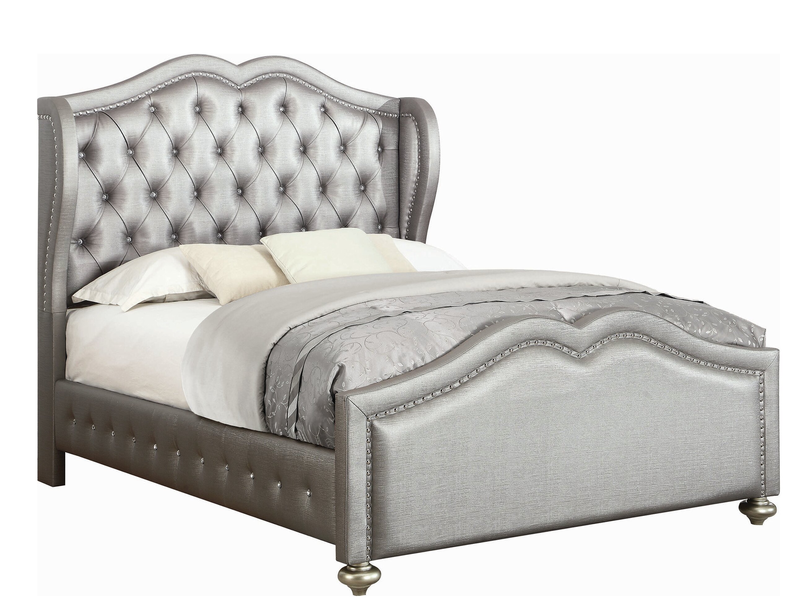 Launceston Metallic Upholstered Bed