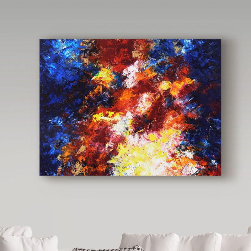 Trademark Art Here Comes The Sun Abstract Acrylic Painting Print
