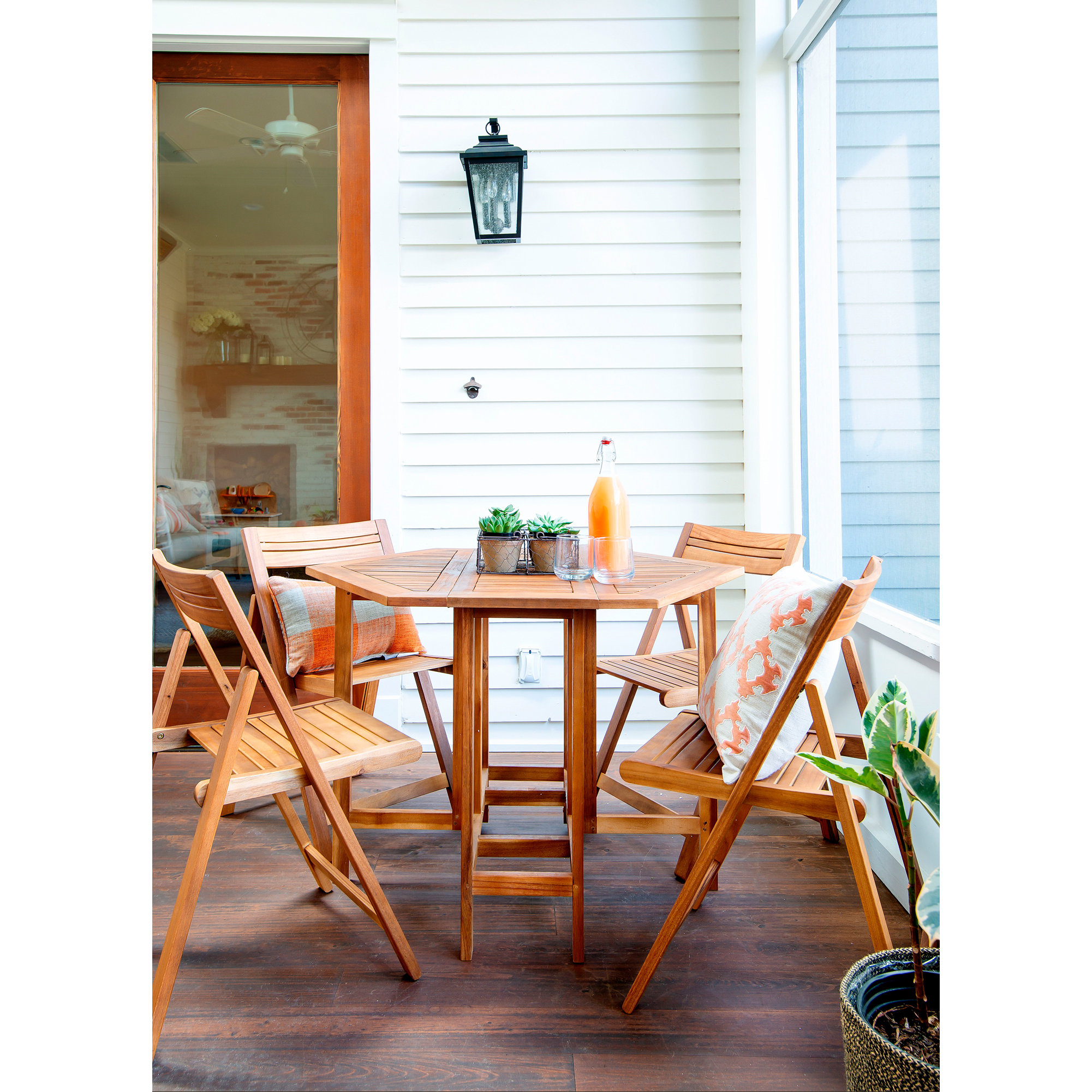 Ebern Designs Geyer Hexagon 4 Person 40 9 Long Dining Set Reviews Wayfair