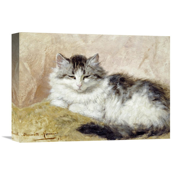 Global Gallery A Cat By Henriette Ronner Knip Painting Print On