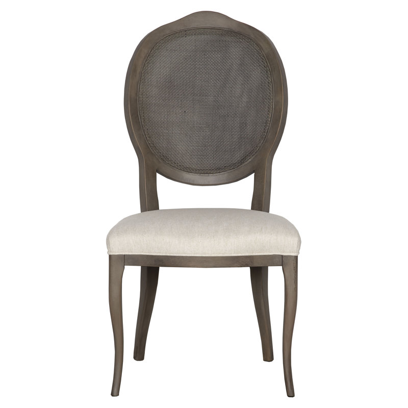 Fairfield Chair Ava Linen King Louis Back Side Chair In Brown White Wayfair