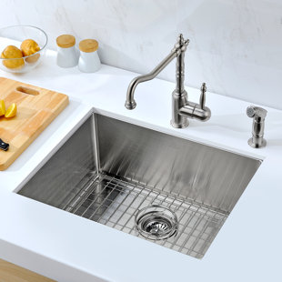 The Vanguard 23 L X 18 W Single Bawl Undermount Kitchen Sink With Drain Assembly By Anzzi Must Haves