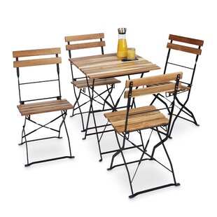 Tata Garden Metal And Wood Folding Chair (Set Of 4) By Sol 72 Outdoor