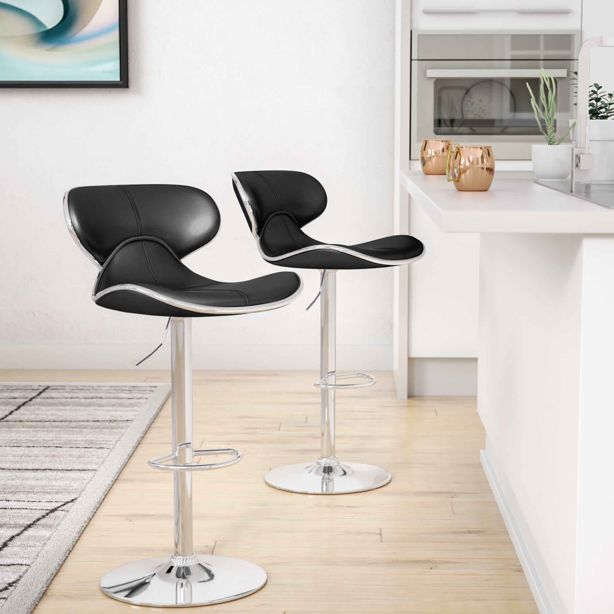 diana swivel adjustable height bar stool