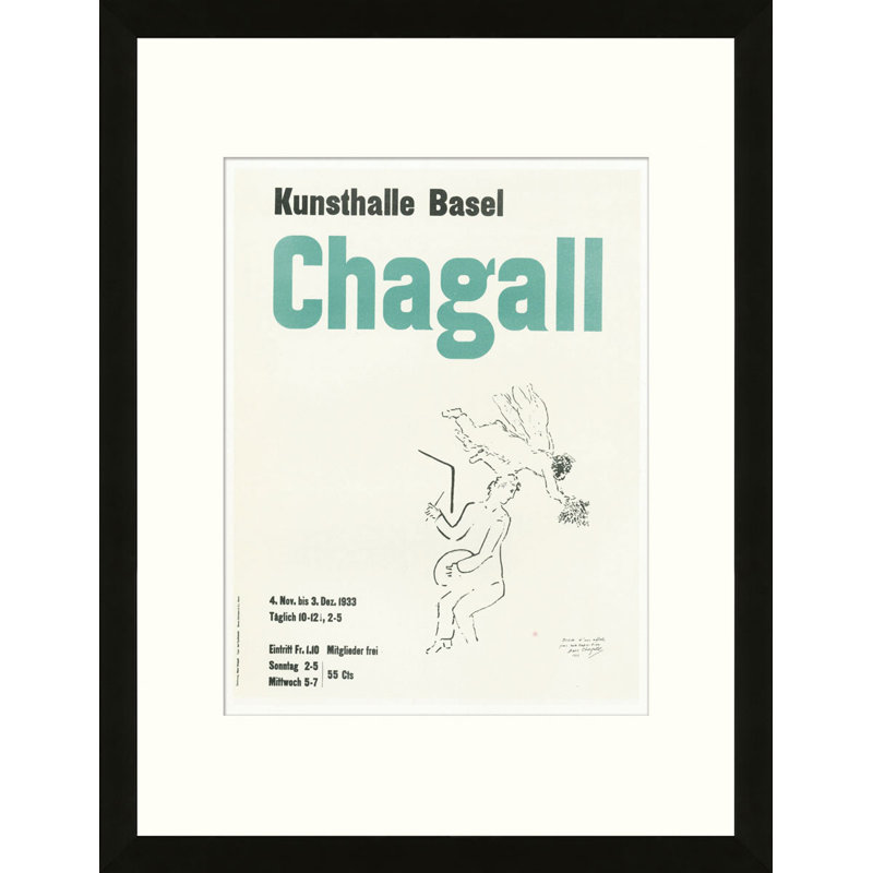 School of Paris 'Kunsthalle Basel 1953' by Marc Chagall Framed Lithograph