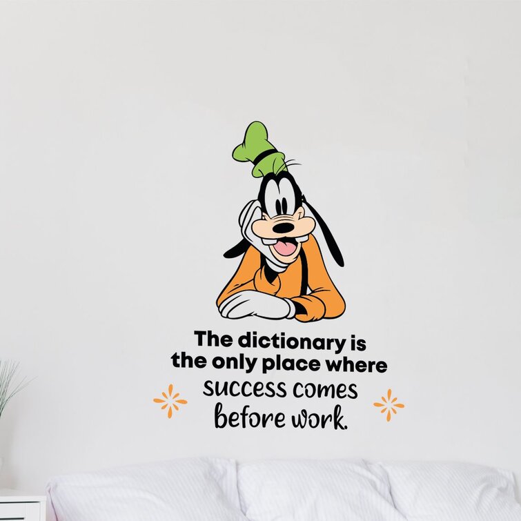Design With Vinyl Before Work Goofy Disney Life Cartoon Quotes Wall Sticker Art Design Decal For Girls Boys Kids Room Home Decor Stickers Wall Art Vinyl (10X8 Inch) | Wayfair.ca