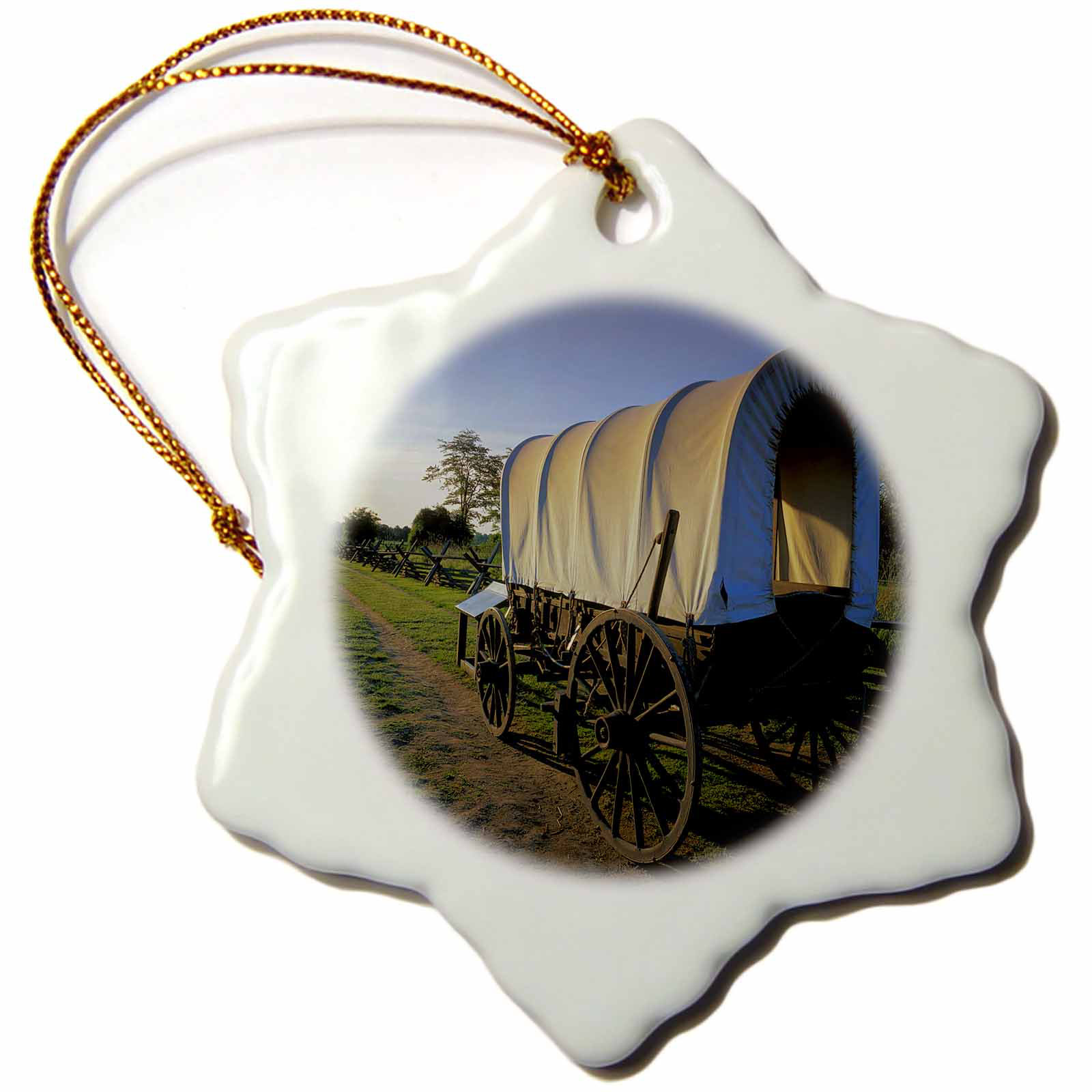 The Holiday Aisle Usa Washington Whitman Mission National Historic Site Covered Wagon Snowflake Holiday Shaped Ornament Wayfair