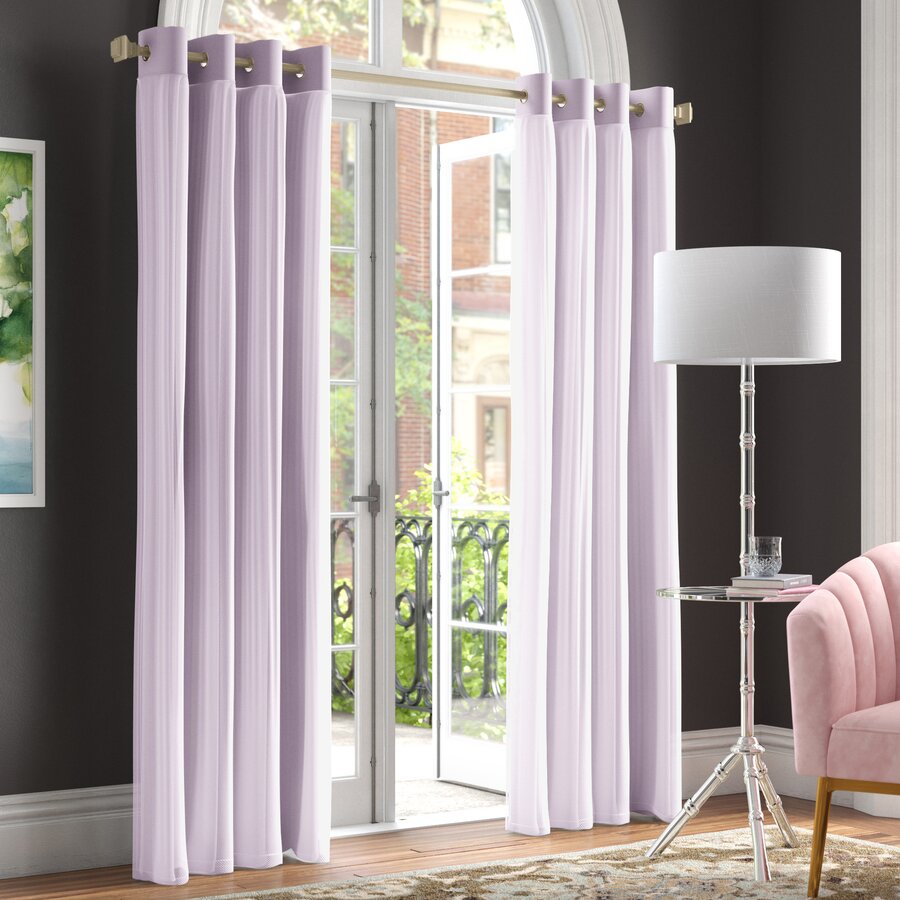 Carley Solid Blackout Thermal Grommet Curtain Panels
