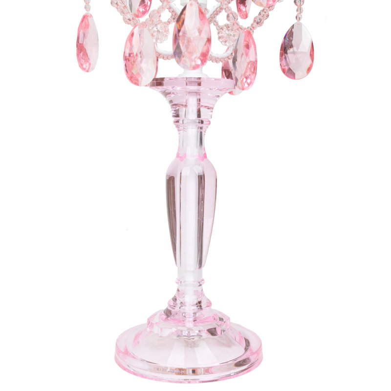 pink crystal table lamp