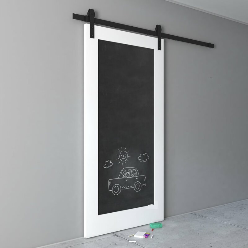 toy box with chalkboard doors