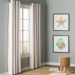 Gleason Solid Room Darkening Thermal Grommet Single Curtain Panel