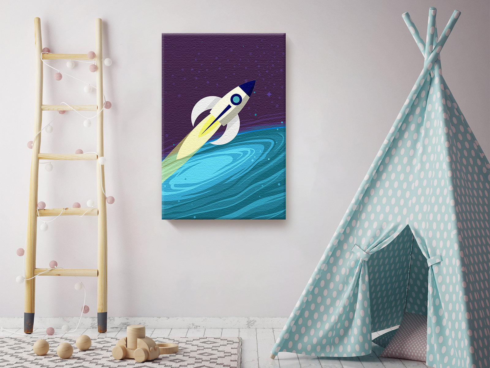 Mason Marbles Space Rocket Canvas Art Spaceman Art Nursery Room Wall Art Kids Room Decor Gifts For Little Astronaut Kids Play Room Wall Art Newborn Baby Room Wall Decor Space Wallpapers