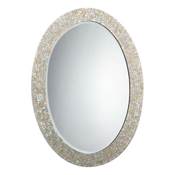 Jamie Young Company Oval Mother Of Pearl Glam Beveled Accent