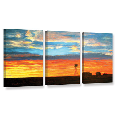 Farmville 3 Piece Painting Print on Wrapped Canvas Set August Grove