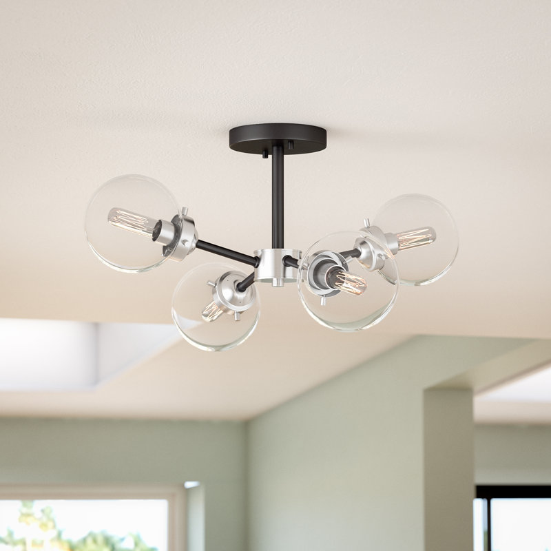 Wade Logan Badilla 4 Light Semi Flush Mount Reviews Wayfair