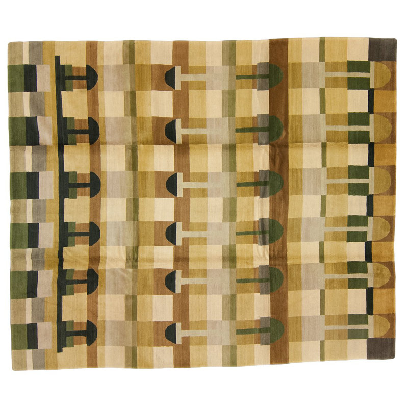 Tufenkian Carlisle Geometric Hand Knotted Wool Yellow Green Area Rug Wayfair